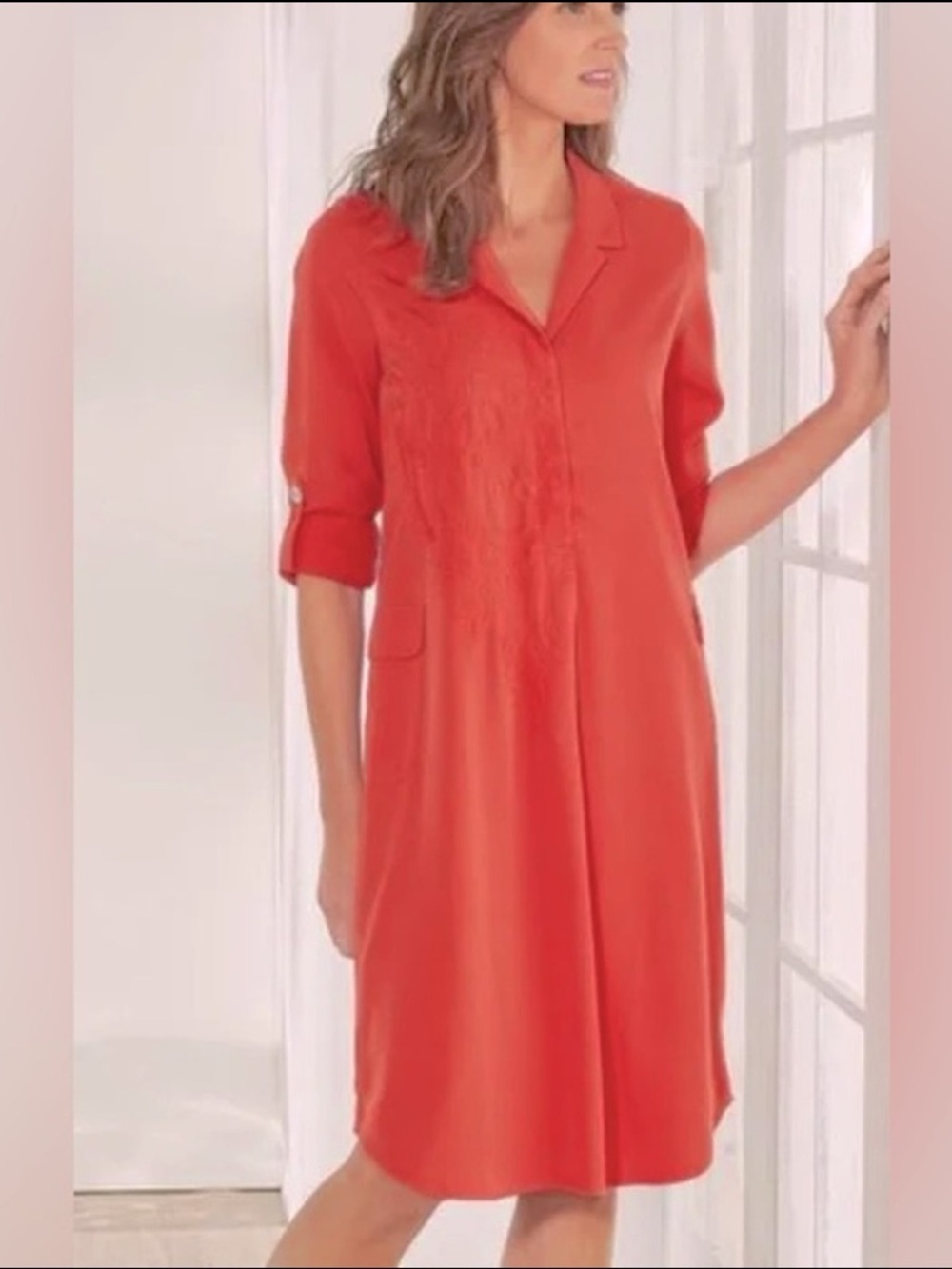 Soft Surroundings Tencel Weekender Shirtdress. Size PS.